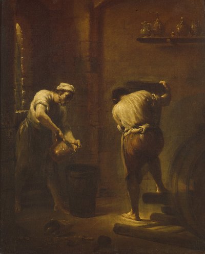 セラーのシーン、1710～1715年頃。 作： Giuseppe Maria Crespi