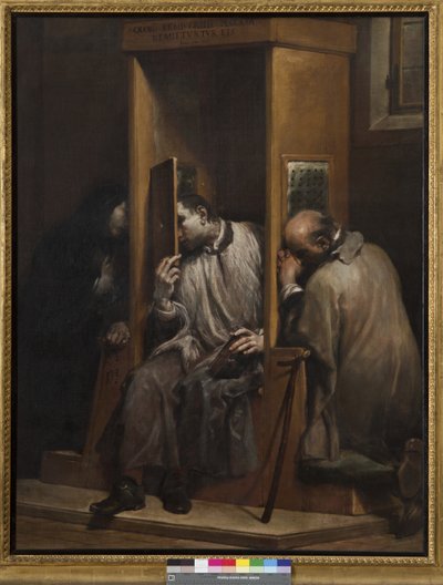 ネポムクの聖ヨハネはボヘミアの女王からの自白を聞きます、1729-41 作： Giuseppe Maria Crespi