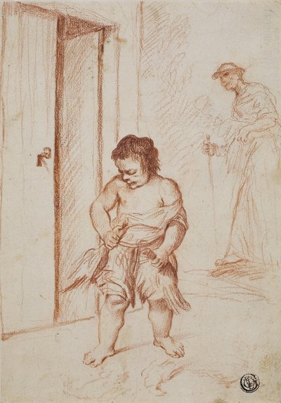 2つの図の研究、1710-15 作： Giuseppe Maria Crespi