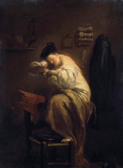ノミを探している女性、1710年代。 作： Giuseppe Maria Crespi