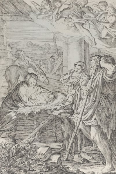 羊飼いの崇拝、1654-1718。 作： Giuseppe Maria Mitelli