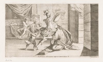 Aeneas は voor de strijd を出発します あなたが滅びようとしているなら、あなたは行って、私たちを万物に携挙してくださいます（オブジェクトのタイトル） Omzwervingen van Aeneas (シリーズタイトル) レネア・ヴァガンテ・カラッチの絵画（シリーズタイトル） 作： Giuseppe Maria Mitelli