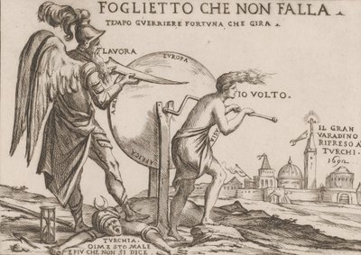 トルコ人の運命に関する寓話。 1692年。 作： Giuseppe Maria Mitelli