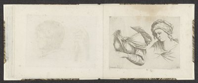 女性の上半身と女性のバスト 作画例（連載タイトル） ミテッリ インタリオ (シリーズ タイトル) 作： Giuseppe Maria Mitelli