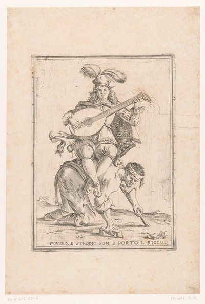 De arme draagt​​ de rijke 貧乏人、私はストロピオ、金持ちを連れてくる (オブジェクトのタイトル) それが世の常（シリーズタイトル） 作： Giuseppe Maria Mitelli