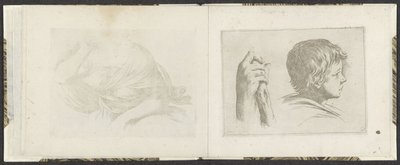 木の棒と少年の頭を持つ手 作画例（連載タイトル） ミテッリ インタリオ (シリーズ タイトル) 作： Giuseppe Maria Mitelli