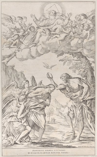 プレート 8: キリストの洗礼、1678 年。 作： Giuseppe Maria Mitelli