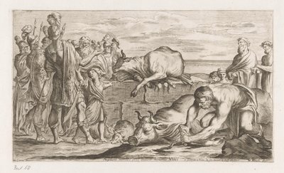Trojanen offeren dieren aan Neptune アリスはネプチューンに栄誉を授けます (オブジェクトの称号) Omzwervingen van Aeneas (シリーズタイトル) カラッチのレネア・ヴァガンテの絵画（シリーズタイトル） 作： Giuseppe Maria Mitelli
