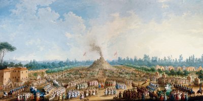 フェルディナンド 3 世、火山を称えるカッシーネでのお祝い 作： Giuseppe Maria Terreni