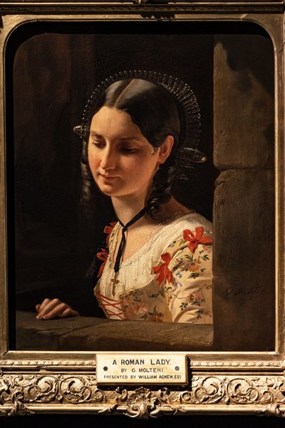 女の胸像 婚約者のルシア 作： Giuseppe Molteni