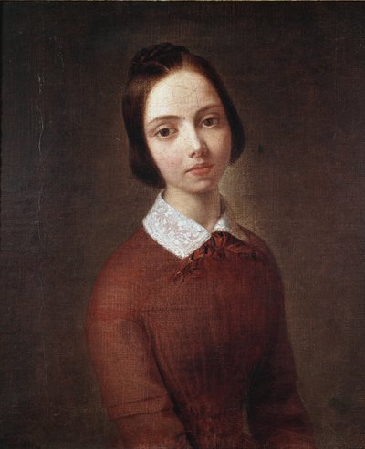 少女の肖像（油彩・キャンバス 作： Giuseppe Molteni