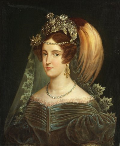 サヴォイアのマリア・クリスティーナの肖像 1812-1836, 両シチリアの女王, 1830. 作： Giuseppe Navarra