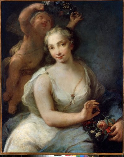 バネ。 春（プリマベーラ）。 1757 年以前のジュゼッペ ノガリ (1699-1763) による絵画。ベネチアン アート。 キャンバスに油彩。 エルミタージュ美術館サンクトペテルブルク。 作： Giuseppe Nogari