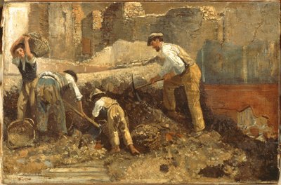 エルコラーノの発掘 作： Giuseppe Palizzi