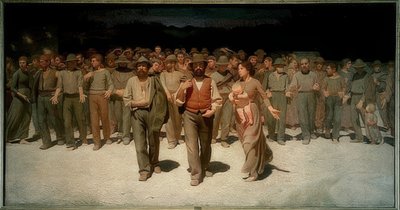 Der vierte Stand（第4州）。 1898-1901 作： Giuseppe Pellizza da Volpedo