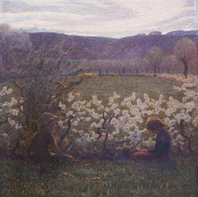 花の牧草地 作： Giuseppe Pellizza da Volpedo