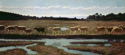 生命の鏡：最初の人がすること、他の人が従うこと、1895-98 作： Giuseppe Pellizza da Volpedo