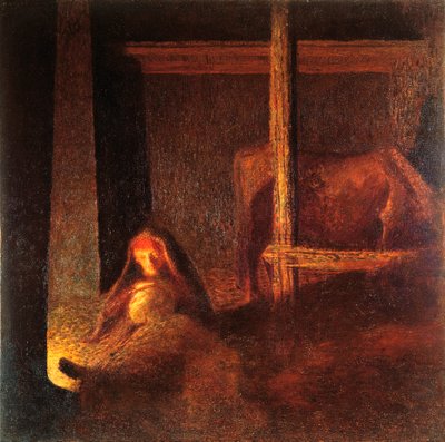 納屋の老婆 作： Giuseppe Pellizza da Volpedo