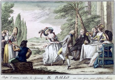 ダンスダンス、1790。 作： Giuseppe Piattoli