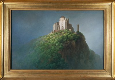 ヴァル・ディ・スーサへの入り口にある聖ミカエル修道院 ジュゼッペ・ピエトロ・バジェッティ作 絵画 作： Giuseppe Pietro Bagetti
