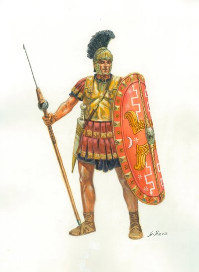 古代ローマ：プレトリアンガードの兵士 - Praetorian Guard - イラスト：Giuseppe Rava 作： Giuseppe Rava