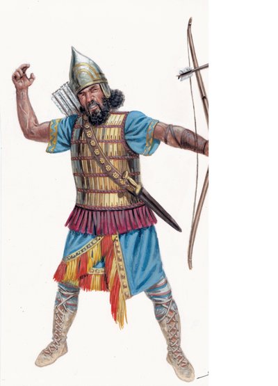 アンティキテアッシリアの重射手-アッシリアの重射手-イラスト：ジュゼッペ・ラヴァ 作： Giuseppe Rava