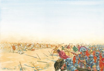 ローマ軍とムーア軍の戦い 作： Giuseppe Rava