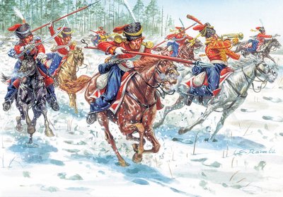 最初の帝国ロシア帝国軍のコサック - 第一帝国：帝政ロシアのコサック - イラスト：ジュゼッペ・ラヴァ 作： Giuseppe Rava