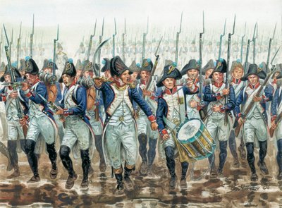 最初の帝国：1805年のフランス戦線歩兵 - First empire: infantry de line francaise en 1805 - イラスト：Giuseppe Rava 作： Giuseppe Rava