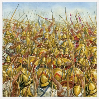 ギリシャ古代史レウクトラの戦い（紀元前371年） テーベインとスパルタの戦い - レウクトラの戦い 作： Giuseppe Rava