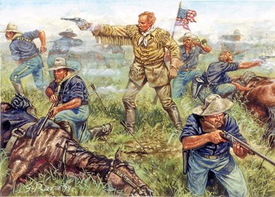 スー族、シャイアン族インディアンとアメリカ合衆国の間のインディアン戦争：ジョージ・アームストロング・カスター（1839-1876）アメリカ騎兵大将の最後の戦い（6月25日、モンタナ州リトル・ビッグ・ホーン（ビッグホーン）の戦いにおいて 作： Giuseppe Rava