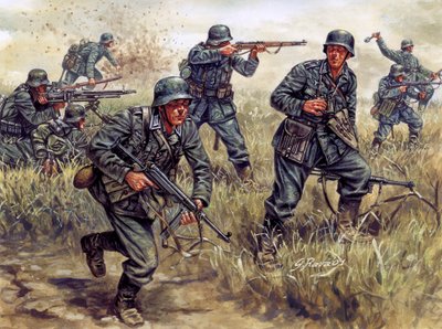 第二次世界大戦：フランスのドイツ歩兵部隊 作： Giuseppe Rava