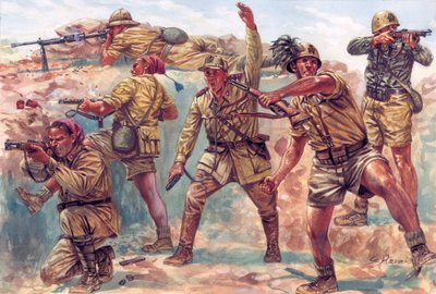 第二次世界大戦：1934年から1943年までのイタリア占領下のリビアにおけるイタリアのベルサグリエリ - WWII: イタリア占領下のリビアにおけるイタリアのベルサグリエリ 作： Giuseppe Rava