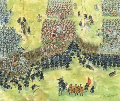 スペイン継承戦争：ドナインの戦い（7月24日 作： Giuseppe Rava