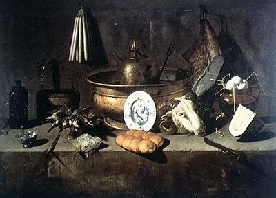 キッチンのある静物 作： Giuseppe Recco