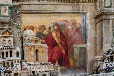 十字架の駅、16 世紀から 19 世紀のマジョリカ タイルで作られたカルバリー 作： Giuseppe Renato Greco