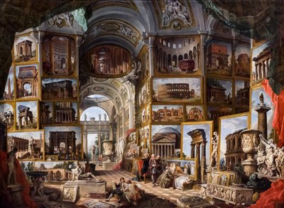 古代ローマ、1754/57年頃（キャンバスに油彩） 作： Giuseppe & Salvi Nicola (1697-1751) Pannini