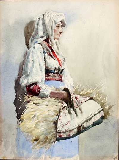 イタリアの農民女性 作： Giuseppe Signorini