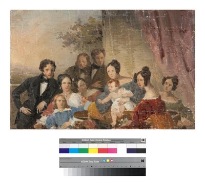 シニガリア家、スケッチ、1840年代 作： Giuseppe Tominz