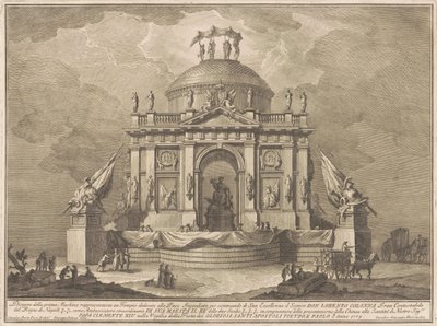 1773年の中国のプリマ・マッキナ：平和の神殿、1773年。 作： Giuseppe Vasi