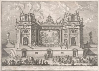 1761年の中国のためのSeconda Macchina：壮大な劇場、1761年。 作： Giuseppe Vasi