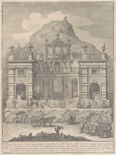 1778 年の中国の 2 番目の機械: モンテ テスタッチョ近くの住居 作： Giuseppe Vasi, after Giuseppe Palazzi