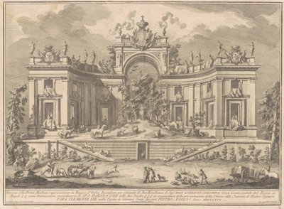 1766年の中国のプリマ・マッキナ：オルフェウス宮殿 作： Giuseppe Vasi, after Giuseppe Palazzi, after Paolo Posi
