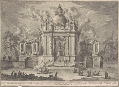 1771年の中国のプリマ・マッキナ：アスクレピオス神殿 作： Giuseppe Vasi, after Giuseppe Palazzi, after Paolo Posi