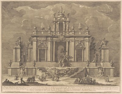 1774年の中国のプリマ・マッキナ：ヘスペリデスの庭のヘラクレスとドラゴン 作： Giuseppe Vasi, after Giuseppe Palazzi, after Paolo Posi