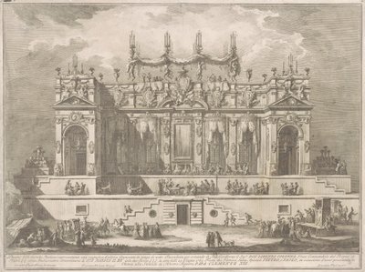 1764年の中国のためのSeconda Macchina：夜に照らされた壮大なギャラリー 作： Giuseppe Vasi, after Giuseppe Palazzi, after Paolo Posi