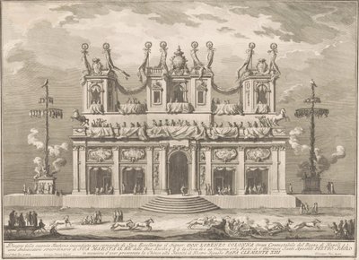 1765 年の中国の Seconda Macchina: コケイン ポールで装飾された建物 作： Giuseppe Vasi, after Giuseppe Palazzi, after Paolo Posi