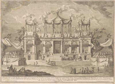 1770 年の中国の Seconda Macchina: 魚市場のポルティコ 作： Giuseppe Vasi, after Giuseppe Palazzi, after Paolo Posi