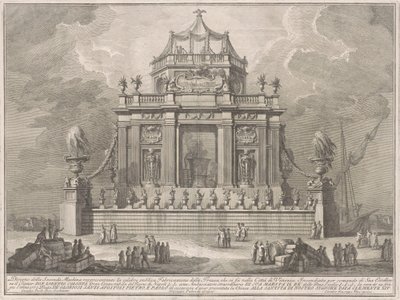 1773年の中国のためのSeconda Macchina：ヴェネツィアのTheriacの準備 作： Giuseppe Vasi, after Giuseppe Palazzi, after Paolo Posi