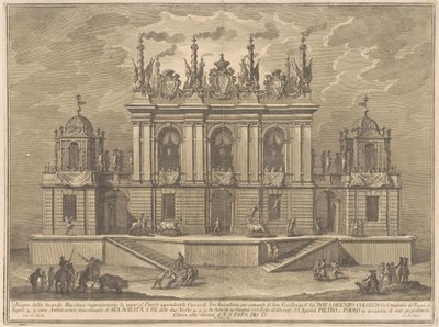 1775年の中国のセコンダ・マッキナ：闘牛 作： Giuseppe Vasi, after Giuseppe Palazzi, after Paolo Posi